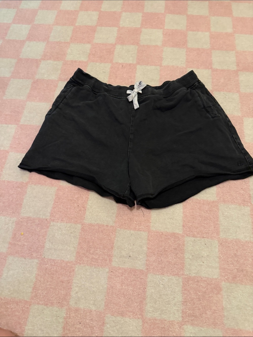 Little Bipsy Black Athletic Shorts with White Drawstring
